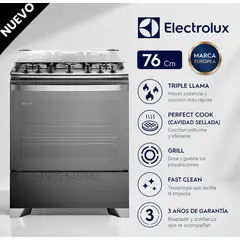 Electrolux - Cocina 5 Hornillas 76 cm F5ETG - Modelo Nuevo