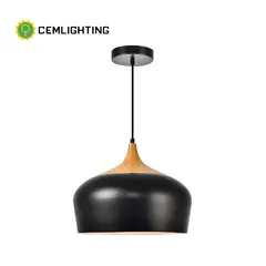 CEMLIGHTING - LAMPARA COLGANTE MALAGA NEGRO E27