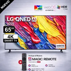 LG - Televisor QNED 4K THINQ AI SMART 65 65QNED82ASG 2025
