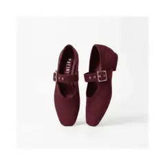 PALINI SHOES - Ballerina punta ovalada vino