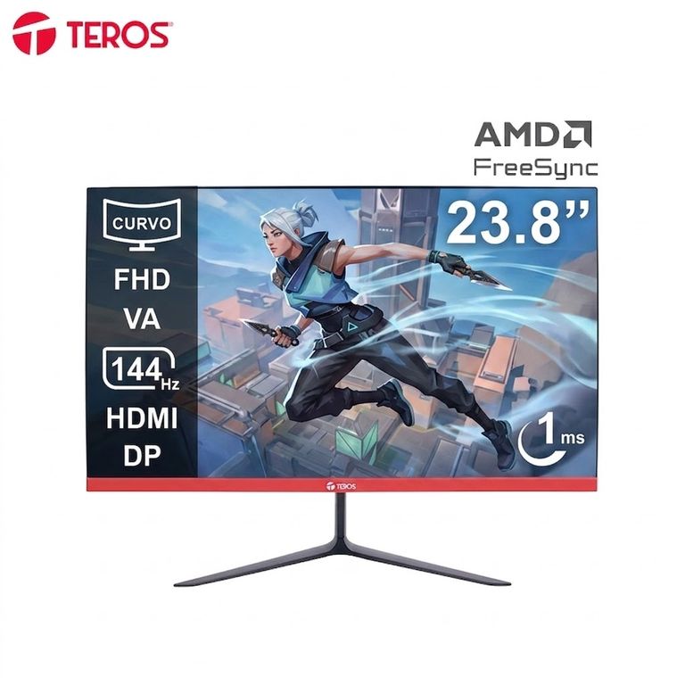 MONITOR 24 SEMI CURVO FULL HD 144HZ 1MS TE-2403S HDMI DP