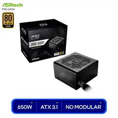 ASROCK - FUENTE DE PODER 650W 80 PLUS GOLD