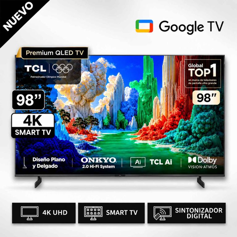 Televisor 98" Qled Premium 98A400 4k Ultra HD Google TV - 144 Hz
