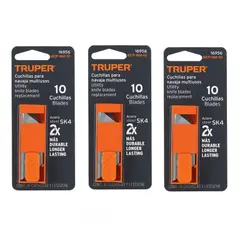 Truper - Dispensador con 10 cuchillas de repuesto para navaja multiuso 16956 (Set 3 estuches)