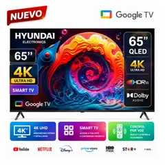 HYUNDAI - Televisor 65 HYLED6513QG 4K QLED Gris