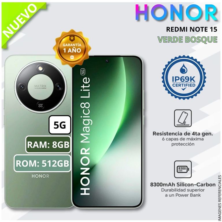 Celular Smartphone Magic 8 LITE 5G 8GB RAM 512GB SSD AMOLED - Verde Bosque