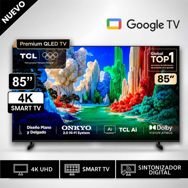 Televisor 85" Qled Premium 85A400 4k Ultra HD Google TV - 144 Hz