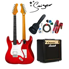 SMIGER - Pack de Guitarra Electrica HSS + Ampli Marshall de 15 Watts