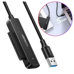 UGREEN - Adaptador de USB-A a SATA para HDD/SSD 2.5" Transferencia de 5Gbps