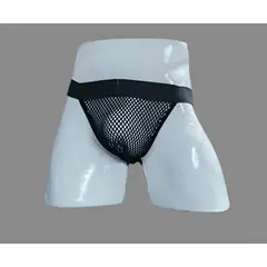 GENER - SUSPENSORIO Enmallado Medio Negro para Caballero Talla M Elastico Negro  DEALCOBA