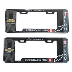 GENERICO - Porta Placa Chevrolet - Modelo Europeo Negro