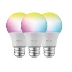 Nexxt Solutions - Foco Inteligente WiFi LED Nexxt 3-Pack RGB, Compatible con Alexa, Siri y Google Assistant