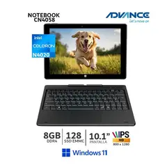 ADVANCE - Laptop / Tablet 2 en 1 10.1" Táctil con Windows 11 Versatilidad total