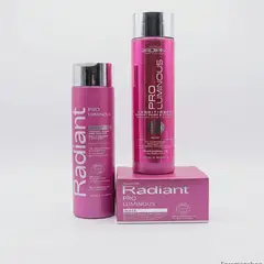 PLACENTA LIFE RADIANT - Kit Radiant Pro Luminous Shampoo 300ml + acondicionador + mascarilla 350gr