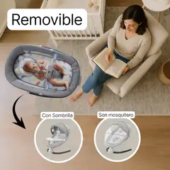 TECNOBABY CON MATEO - Mecedora Automática Gran Moisés 80x50cm