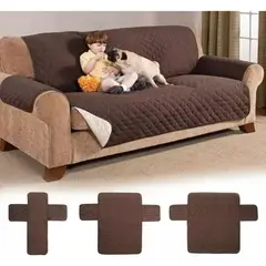 QUE PATAS PET SHOP - Pack de Fundas para Muebles 1, 2 y 3 Cuerpos Marrón