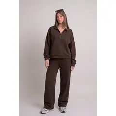 GENERICO - CONJUNTO BUZO OVERSIZE DE MUJER INVIERNO