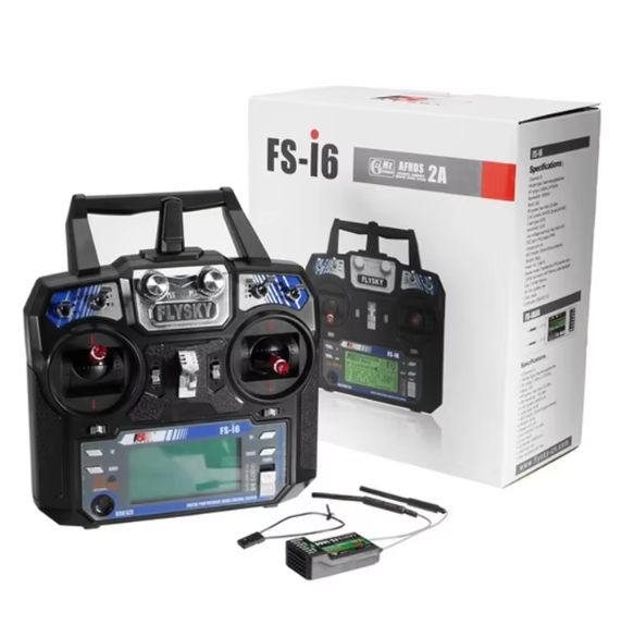 Transmisor Radio Control FlySky FS-i6 2.4GHz 6 Canales AFHDS 2A + Receptor FS-iA6B