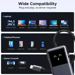 UGREEN - CM888 Hub USB-C 6 en 1 con HDMI 4K PD 100W y Puertos 10Gbps (PN 35998)