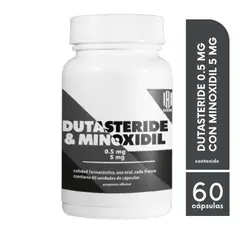 GENERICO - Mix Dutasteride 0.5mg & Minoxidil 5mg 60 capsulas - Tratamiento Anticaída Avanzado