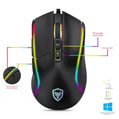 MICRONICS - Mouse Gamer LEGEND 8 MIC M803-8 USB LEDS 6B 12800PI