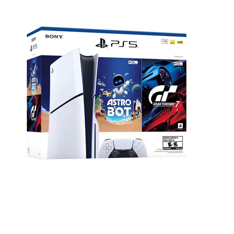 Consola PlayStation 5 slim con lectora + Astro Bot y Gt7