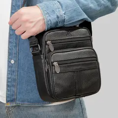 ALDEBARAN - Morral de Cuero Vacuno 6108 Diseño Práctico y Pequeño