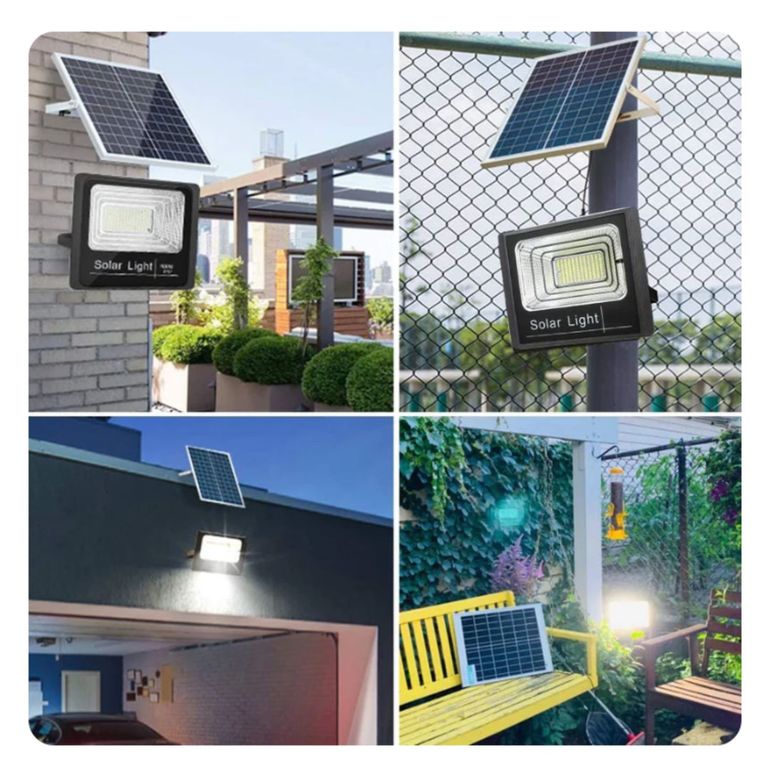 Reflector LED JORTAN con Panel Solar para Exteriores 600W IP67
