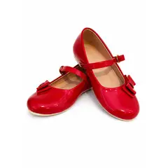 GENERICO - Zapato Rojo charol con lazo