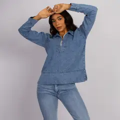 ROXJES JEANS - Blusa Aira Denim Liviano Roxjes