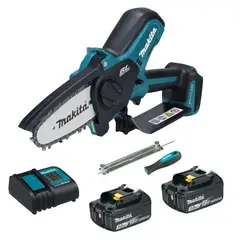 MAKITA - Motosierra 4" 18V LXT + 2 baterias 3ah + cargador