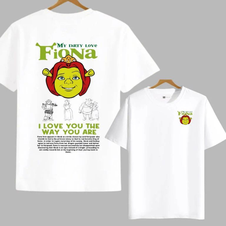 Polos Algodon Fiona Blanco Shrek Peluche - Talla 6 hasta XL