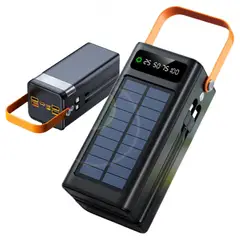 OEM - Cargador Solar Power Bank Bossney 60000mAh Carga Rápida 22.5W con Linterna LED