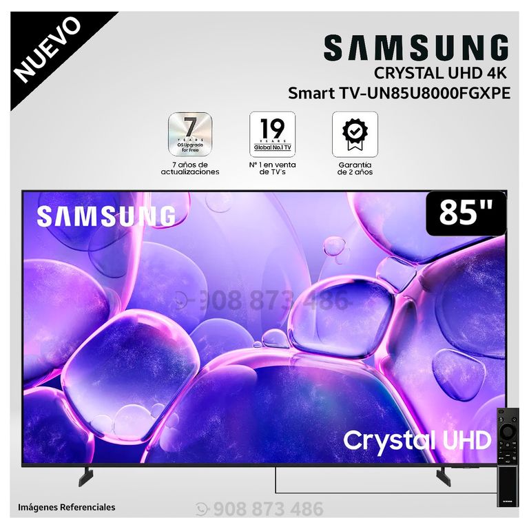 Televisor 85 Crystal UHD 4K Smart TV UN85U8000FGXPE - Modelo NUEVO