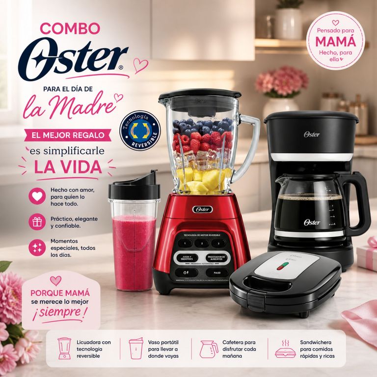 COMBO TRIPLE PARA EL DIA DE LA MADRE , LICUADROA , CAFETERA Y SANGUCHERA