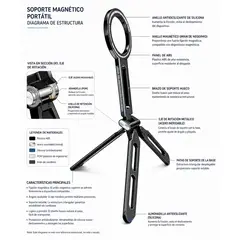 GENERICO - TRIPOD METALICO CON SOPORTE MAGNETICO