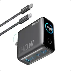 Anker - CARGADOR DE PARED 140 WATTS CON 4 SALIDAS, PANTALLA DE CONSUMO - B2697J41