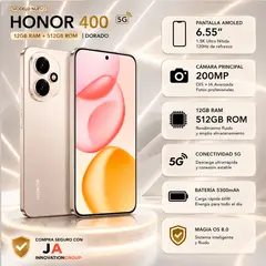 HONOR - CELULAR 400 5G (12GB + 512GB) – Dorado