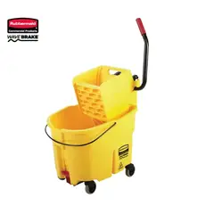 Rubbermaid - Carrito balde de Limpieza exprimidor escurridor 33.1 litros - Amarillo