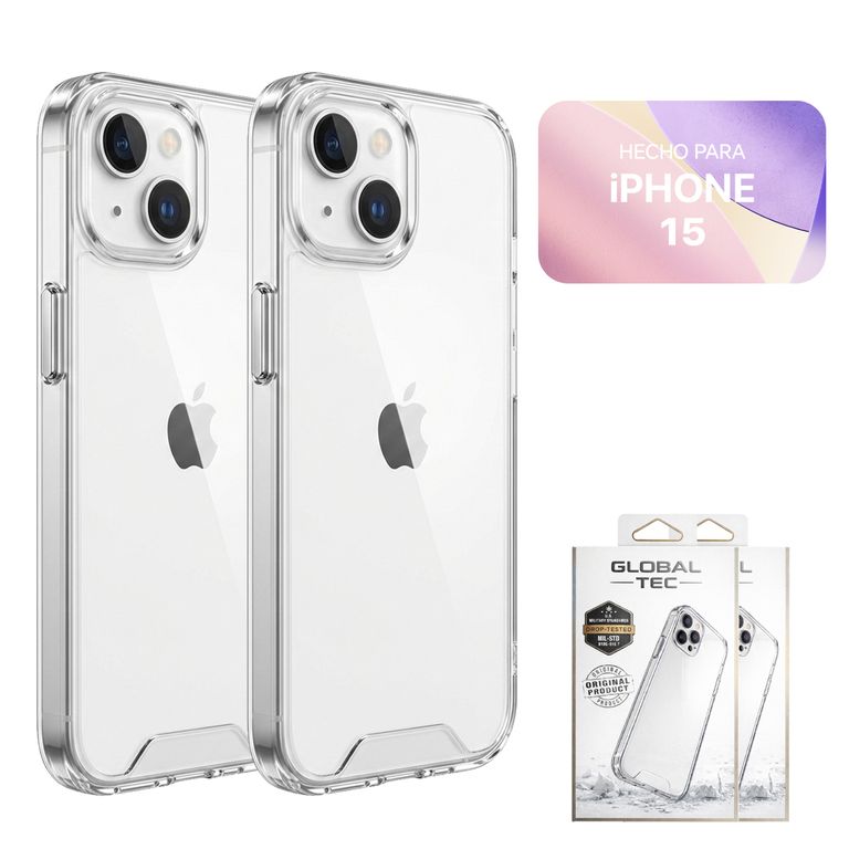 Combo 2 Space Case Transparente Para iPhone 15