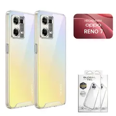 PERU IMPORTACIONES - Combo 2 Space Case Transparente Para Oppo Reno 7 Funda Para celular