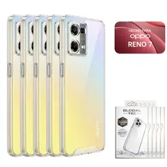 PERU IMPORTACIONES - Combo 5 Space Case Transparente Para Oppo Reno 7 Funda Para celular