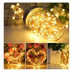 GENERICO - Luces De Hadas Con Pilas Luces 5mts set X 2 unidades para adornos