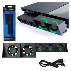 DOBE - Ventilador Enfriador para PlayStation 4 Fat Enfriador 5 Ventiladores - Cooler Ps4 FAT
