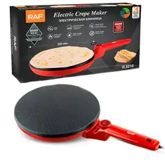 GENERICO - Crepera Eléctrica RAF 800W Máquina de Crepes Antiadherente Cocina Fácil