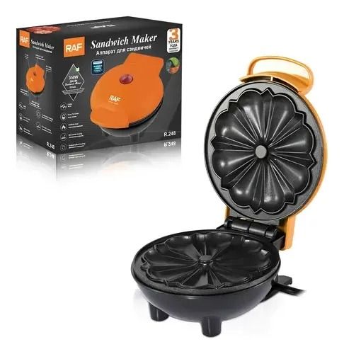 Máquina Para Mini Tortas Raf Naranja De 350w Con Antiadherente