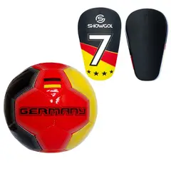 GENERICO - KIT DE FUTBOL PELOTA Y CANILLERAS ALEMANIA TALLA KIDS