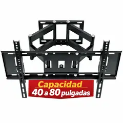 GENERICO - RACK SOPORTE PARA TELEVISOR DE 40 A 80 PULGADAS CON DOBLE BRAZO ARTICULADO
