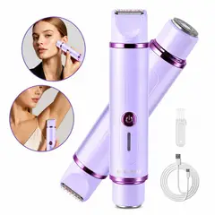 OEM - Afeitadora Femenina Recargable USB Depiladora Zona Bikini Axilas Piernas Morado