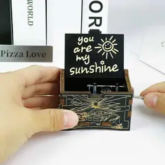 GENERICO - Caja de Música de Madera Vintage You are my Sushine